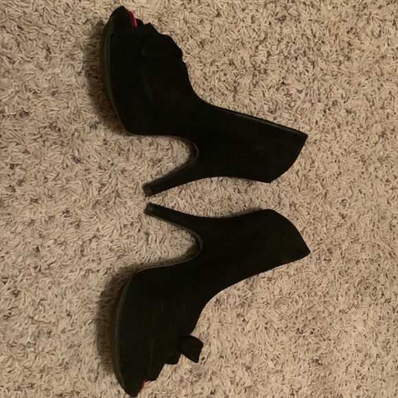 Giuseppe Zanotti black suede platform stilettos European size 38 will fit 7.5-8 - Picture 5 of 5